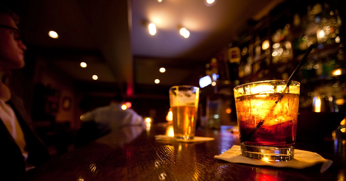 drink on bar counter